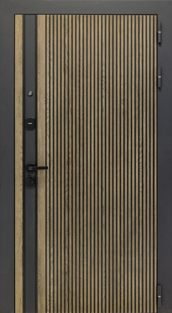 Входная дверь ДвериПРО Rosna Без фрезеровки Дуб пацифик горизонт DPRO196730 внешняя сторона