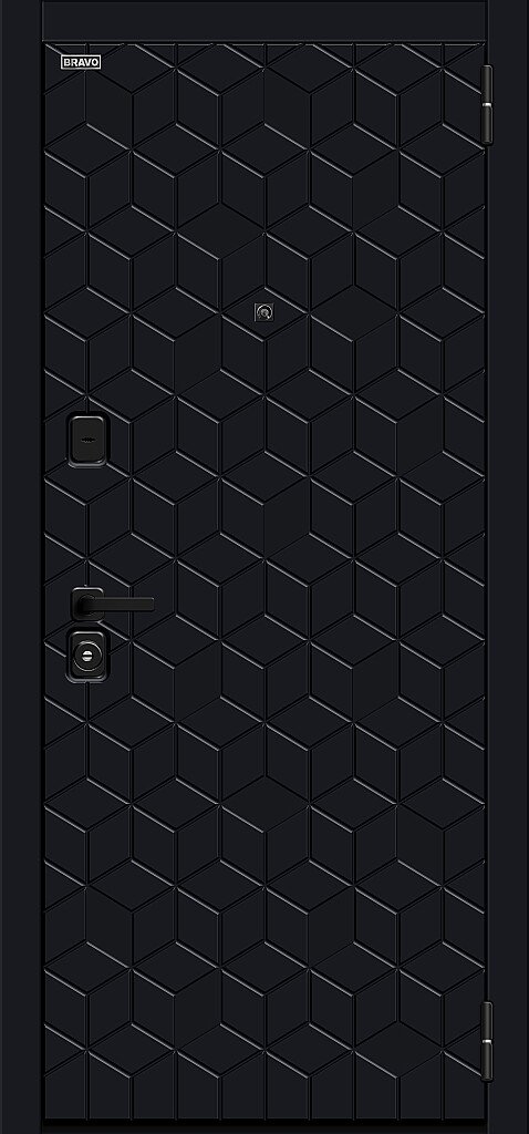 Входная дверь Кьюб RBE Total Black/Super White BR5142 внешняя сторона