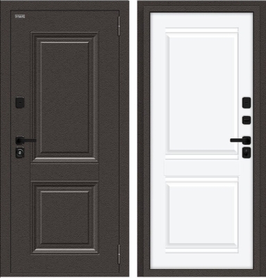 Дверь Браво Thermo Некст МФ/SBlack Старк шоколад/White Silk