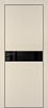 Межкомнатная дверь PX-13 черная кромка с 4-х ст. Бежевый матовый